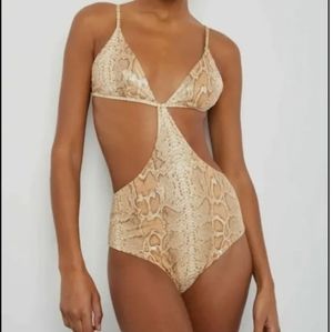 Onia Rose Liquid monolingual swimsuit in python size small nwot